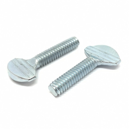 Boltsandnuts.Com #10-32 Thread Size, Zinc Plated Steel, 1/2 in Lg, 2500 PK 10F50THUMB2Z-2500